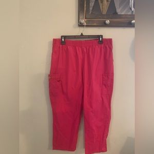 Women’s X-Large Petite Dickies hot pink scrub pants.